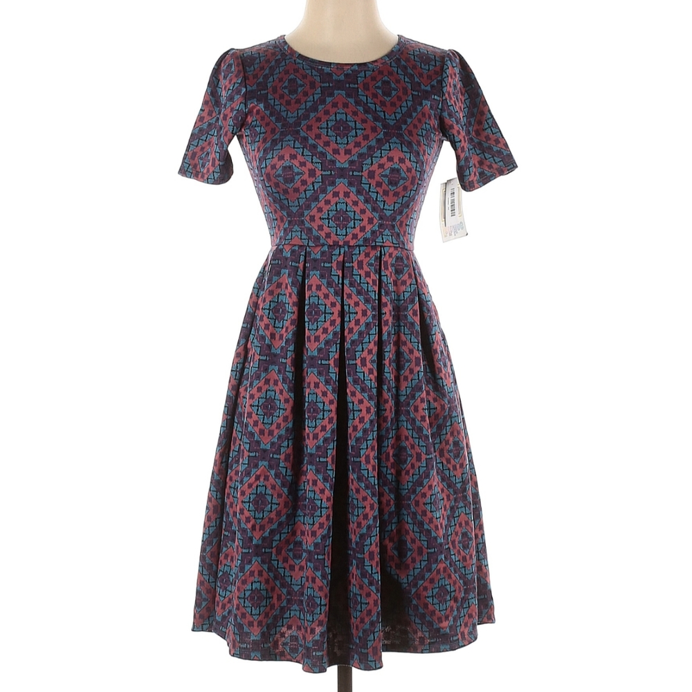 cute Purple pattern LuLaRoe Dress XS